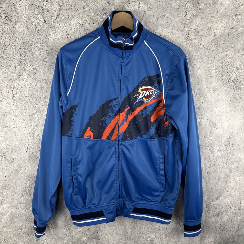 Zipway NBA Men's Oklahoma City Thunder Splash Zip Up Track Jacket Blue Medium
